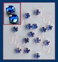 Vintage Sapphire Rose Montees Czech Preciosa